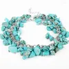 Charm Bracelets Zmzy 브랜드 여성 팔찌 독특한 작은 천연 돌 청록색 수제 Boho Jewelry Gift