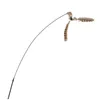 Cat Toys Play Feather Teaser Wand Interactive 30 Inch Steel Wire 360° Rotating For Exercise