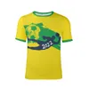 DIY Roupas de futebol camiseta Jerseys SJB Aparel de mangas curtas Suprimentos de ventilador torcendo camisetas
