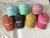 Family Matching Outfits Girlymax Baby Girls Mommy Me Mama Mini Boutique Kids Solid Embroidered Baseball Cap 220914