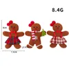 Christmas Decorations 3pcs Gingerbread Man Doll Ornaments Xmas Tree Hanging Pendant Decor for Home Navidad Year 220914