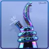 Gaminahs Protbale Cobra Bong Glass Water Pipe Rainbow Color Small Bongs avec bol de bol de bol de 14 mm Bubbler