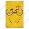 Retro Bicycle Metal Painting Plate Poster Vintage World Cycling Metal Signs Wall Decor for Garage Bar Pub 20cmx30cm Woo