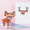 Gift Wrap Happy Year Greeting Card Merry Christmas Cartoon Cards Kids Mini Postcard Thanksgiving Envelope Xmas Party