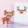 Подарочная упаковка Happy Year Greeting Card с рождественскими мультипликационными открытками детские мини -открытка на День Благодарения конверт рождественский