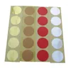 Present Wrap 100st/Pack Gold/Silver/Kraft/Red Round Stikcers With Gear Edge 45mm Blank Label Stickers Circle