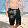 Mäns män 3D Skull Printed Gym Quick Dry Board Shorts Casual Running Basketball Cargo Short Beachwear Swim Trunks Sport Pants 0915H