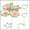Oeuf Outils En Acier Inoxydable 5 Styles Oeuf Frit Pancake Shaper Omelette Moule Mod Friture Outils De Cuisine Accessoires De Cuisine Gadget Anneaux D Dhcyl