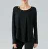 Camicia rilassata Maglione a maniche lunghe Abbigliamento Yoga Top Abbigliamento da palestra Moda da corsa Fiess Tees 688ss 2023