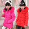 Manteau en duvet filles sweats à capuche en fourrure s vêtements d'extérieur couleur unie veste pour enfants vêtements d'hiver 6 8 10 12 14 220915