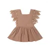 Vestidos para meninas 0-3T Nascidos Crianças Bebê Vestido de Renda Elegante Boho Praia Verão Simples Bonito Vestido de Verão Festa Princesa Roupas Adoráveis