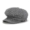 Berretti Berretto Cappelli Per Le Donne Casual Retro Cappello Ottagonale Strada Tenere Al Caldo Autunno Inverno Pittore 2022 Gorros Invierno Mujer