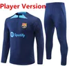 ANSU FATI Camisetas de survêtements de football 22 23 LEWANDOWSKI Half Zipper Jacket SURVÊTEMENT hommes et enfants SURVÊTEMENT barca SET garçons adultes TRAINING SUIT Barcelona