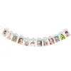 Parti Dekorasyonu 1. Doğum Günü Po Banner 1to12 Ay Kutlama Pographar Frame Glitter Bunting Garland Bebek Duş Hediyesi