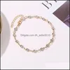 Anklets Simplicity Anklet Transparent Temperament Jewelry Circar Flash New Crystal Fashion Woman Ankles Bracelet Beach Foot Ornament Dhux1