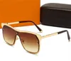 10263 Fashion luxury mens hot designer sunglasses for woman vintage square matte frame Letter printed Color film glasses trend leisure style