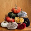 Декорация вечеринки Бархатные тыквы осень Diy Diy Super Soft Pufful Smooth Small Pumpkins Artificial милая тыквенная пена Хэллоуин День Благодарения Декор 220915