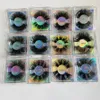 Hand Made Reusable Curly Mink False Eyelashes Soft & Vivid Multilayer Thick 25mm Fake Lashes Messy Crisscross Eyelash Extensions Makeup for Eyes 12 Models DHL