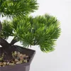 Flores decorativas plantas artificiales macetas bonsai realista hermosa simulaci￳n ornamental agujas de pino cipreses para el hogar