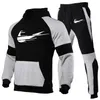 Trainingsanzüge Sportswear Jacken Hosen Zwei Stück Sets Männlichen Mode Patchwork Jogging Anzug Outfits Gym Kleidung Fitness