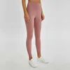 L-85 Pantalon de yoga pour femmes, matériel nu, couleur unie, vêtements de sport, Leggings, taille haute, élastique, Fitness, collants globaux, entraînement 174K