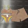 Costumi da bagno per amanti delle lettere Bikini imbottiti con spacco sexy Costume da bagno da spiaggia per vacanze al mare alla moda vintage Pantaloncini da tavola da uomo da donna