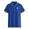 AJ Auxerre heren en dames polo's gemerceriseerd katoen korte mouw revers ademend sport-T-shirt LOGO kan worden aangepast