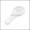 Utensili per uova 13X6Cm Separatore di tuorlo d'uovo in plastica bianca Cucina Gadget da cucina Setaccio Strumento Divisore Novità Strumenti Drop Delivery 2021 Home Gar Dhxbe