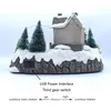 Feestdecoratie gloeiende muziek tuin landschap huis kerst ornamenten Xmas Box Resin Craft Village romantische miniatuur