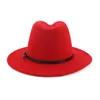 Bérets Jazz Tone Panama Men Wool Red Two Hat Fedora Chapeaux Casual Bottom For Wide Women Baseball Caps