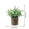 Dekorative Blumen 1PC Künstliche Pflanzen Topf Bonsai Grün Gypsophila Gefälschte Ornamente Für Hausgarten Party El Dekoration