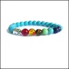 Kralen strengen natuursteen kralen strengen armband turquoise chakra colorf genezende kristallen kralen voor sieraden maken vrouw man yog dhalx
