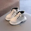 Boots Kids Leather Chelsea Chilsproof Kids Sneakers Black Toddler Snow Girl Winter Shoe Boy 220915