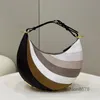 Avondtassen Designer Retro Crescent Binnentas Bodem Metaal Multicolor Half Moon Bag Luxe Clutch Multi Pochette