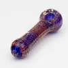 Cool Colorful Spider Web Tjock Glass Pipes Portable Design Spoon Bowl Herb Tobacco Filter Bong Handpipe Cigaretthållare Handgjorda oljeriggar Rökning