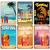 Vintage Hawaii Surf Time Metal Painting Segnale di stagno Wall Arts Plate Seaside Beach Poster Plaque per il bar club Pub Club Surf Shop Decor