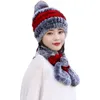 Mulheres Real Rex Rabbit Fur Hats Scons Define Winter Warm Ski Cap Fox Fur Pompom