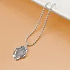 Mode S925 Sterling Silber frauen Halskette mit Unregelmäßigen Anhänger Einfache Kugel Perle Kette Trendy Schmuck Party Geschenk