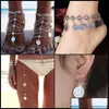 Anklets Vintage Bohemian Coin Tassel Beach Anklet Women Barefoot Sandals Jewelry Gifts Drop Delivery 2021 Dhseller2010 Dhxco