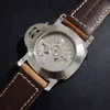 Luksusowy zegarek klasyczny mężczyźni automatyczny mechaniczny szafir ze stali nierdzewnej brązowa skórzana zasilanie Reserve Luminous R83p