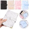 Leather Marbling Notebook 6 Ring Notepad Cover With Angle Guard Loose Binder Budget Refillable Learning Office Supplies