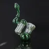7" Double Chamber Glass Bubblers Smoking Hand Pipes Tobacco Dry Herb Wax Bowl Spoon Pipe Portable Pocket Mini Dual Filtration Percolator Bongs