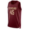 Donovan Mitchell #45 Baskeball Jersey 22-23 Men Stitched Jersey S-XXL Burgundy Color