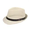 Berets Wear-resistant Attractive Pure Color Low-profile Sunshade Hat Simple Straw Cap Belt Decoration For Hiking