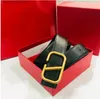 Designerbälte Herr Dam Lyxbälten Stort guldspänne äkta läder Modebälten Klassiskt band ceinture 3,0 cm Bredd Svart Röd Vit Färg Med Box