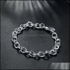 Link Chain 925 Sterling Sier 8-Inch Basic Chain Bracelet For Woman Charm Wedding Engagement Fashion Party Jewelry 1277 T2 Drop Deliv Dhpzj