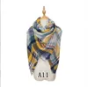 Foulards à carreaux Gland Vérifier Foulard Carré Marque De Marque Classique Tartan Wraps Mode Surdimensionné Châle Écharpe D'hiver Col En Treillis Automne Cachemire Foulard