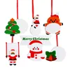 2022 Рождественский кулон Diy 6 Sets PVC Рождественский дерево висячий орнамент подвеска