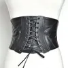 Riemen mode dames taille riem korset vrouwelijk gelijkspel gordelband elastisch pu lederen wijd voor kerstfeest bruiloft