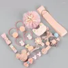 Hair Accessories 18pcs Baby Girl Headband For Children's Turban Darling Bows Kids Headwear Elastic Bands Clips Hairpins Set